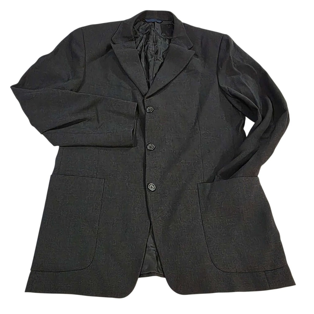 Burberry Relaxed Wool Blazer Charcoal Grey Men's Sport Coat Size 40 Reg 3-Button